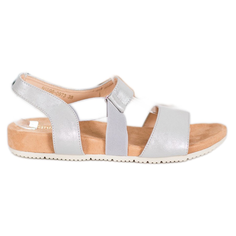 SHELOVET Comfortable Silver Sandals grey SHELOVET Comfortable Silver Sandals grey