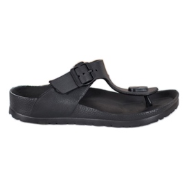 SHELOVET Black Flip Flops