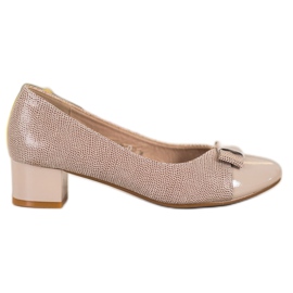 Pumps With A VINCEZA Bow brown