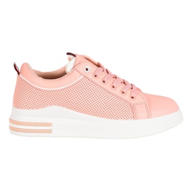 SHELOVET Powder Sneakers On The Platform pink