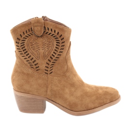 M.Daszyński Casual Women's cowboy boots Daszyński 1921, suede brown