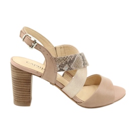 Caprice women's sandals 28312 beige golden