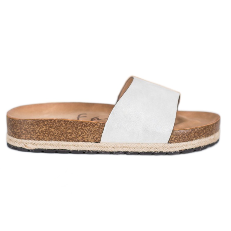 Goodin Fashionable Silver Slippers grey