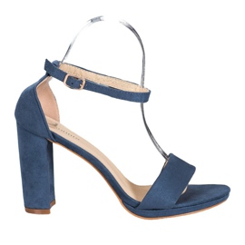 Goodin Suede Sandals On A Bar blue