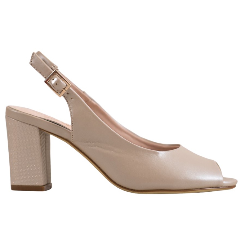 Sergio Leone Elegant Open Toe Sandals beige