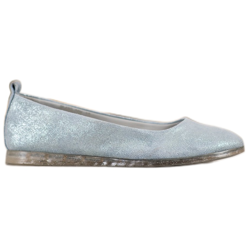 Sergio Leone Textile Ballerinas With Glitter blue