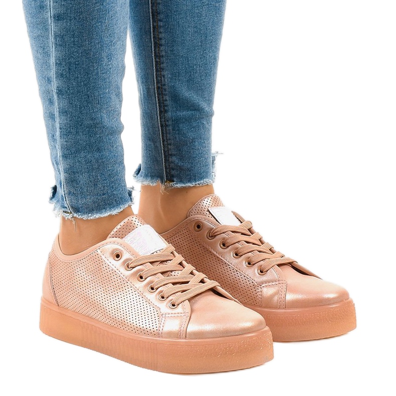 Pink creepersy women's sneakers F-2969 Pink creepersy women's sneakers F-2969