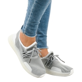 Gray women's sports shoes B-6851 grey