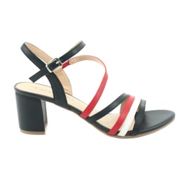 Caprice sandals women's shoes 28304 white red navy