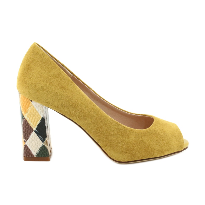 Suede pumps Sergio Leone PB135 yellow