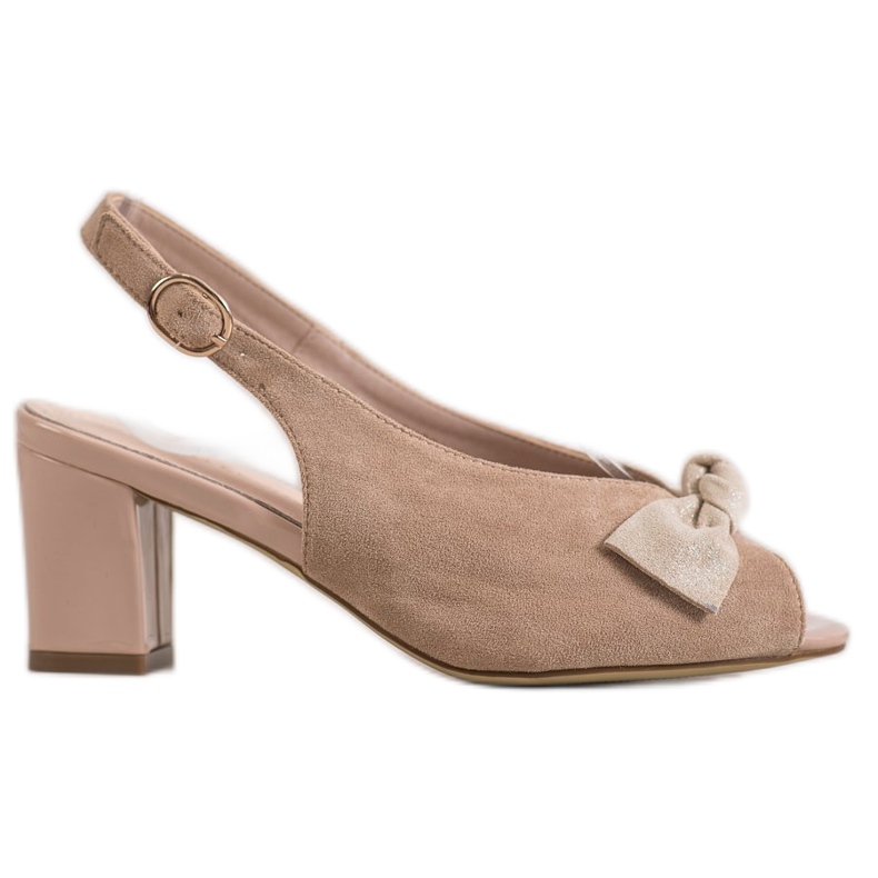 Sergio Leone Open Toe Sandals With A Bow brown