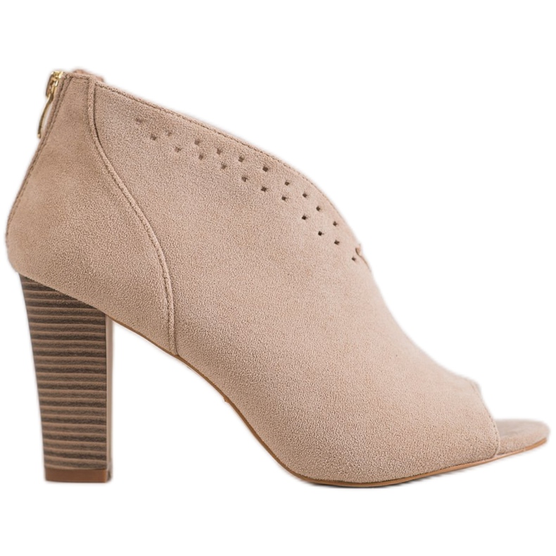 Open Toe VINCEZA boots beige
