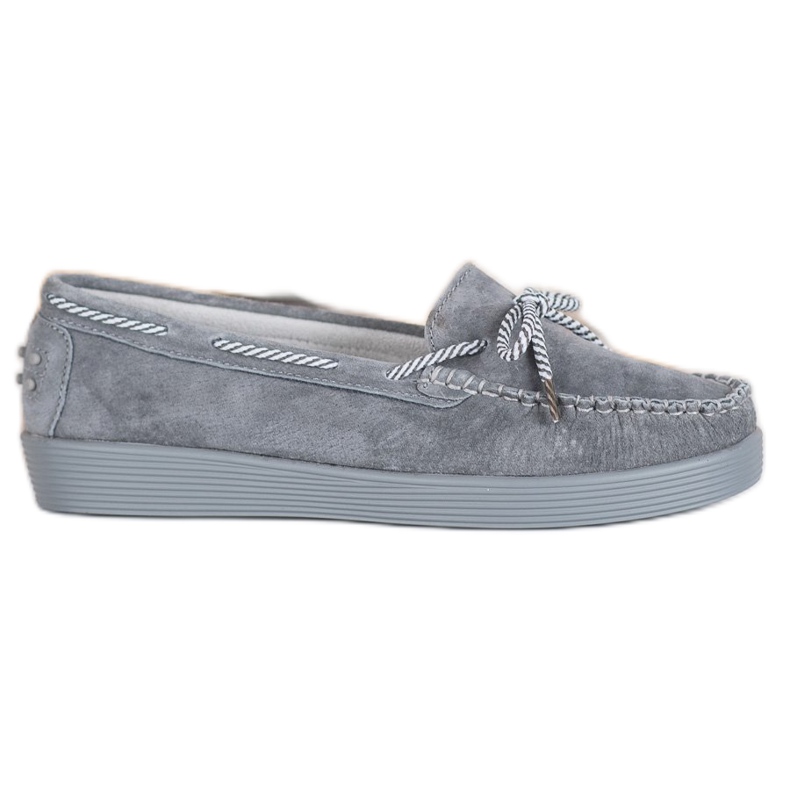 Filippo Classic Leather Loafers grey