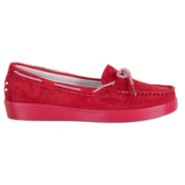Filippo Classic Leather Loafers red