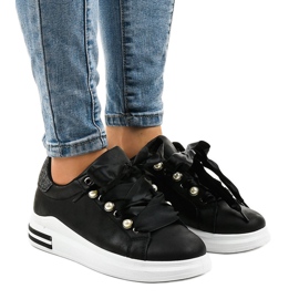 Black wedge sneakers X63