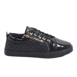 Black fashionable women's sneakers R19-2