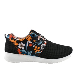 Black sports shoes B02-1 multicolored