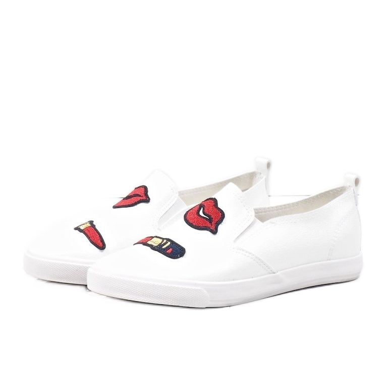 White sneakers with prints G1202A-2
