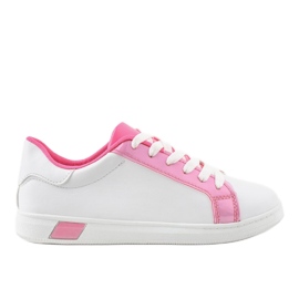 White sneakers W-3116 pink