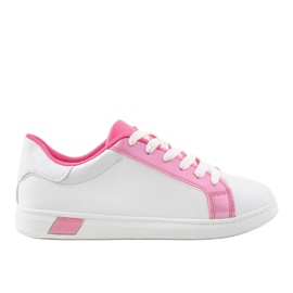 White sneakers W-3116 pink