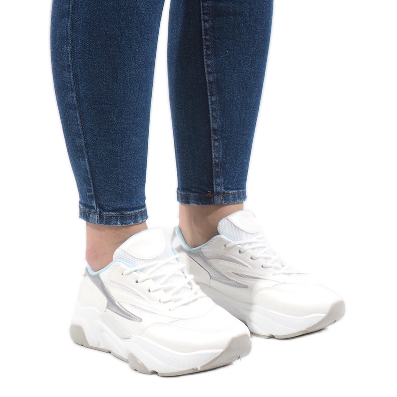 White sports sneakers SX001-6 blue White sports sneakers SX001-6 blue