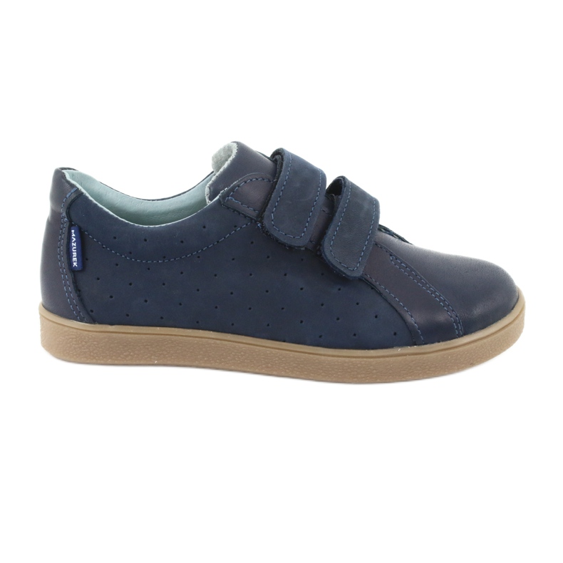 Boys' shoes with Velcro Mazurek 1235, navy blue