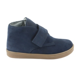 Velcro shoes Mazurek 1101 navy blue brown