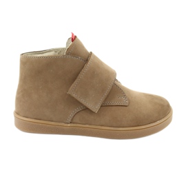 Velcro shoes Mazurek 1101 dark beige