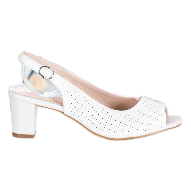 Sergio Leone Openwork Sandals On A Bar white