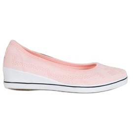Super Me Openwork Ballerina On Wedge pink