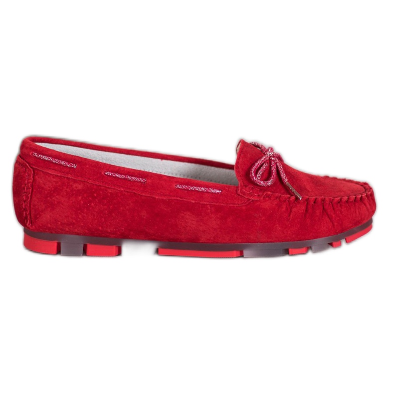 Filippo Light Leather Loafers red