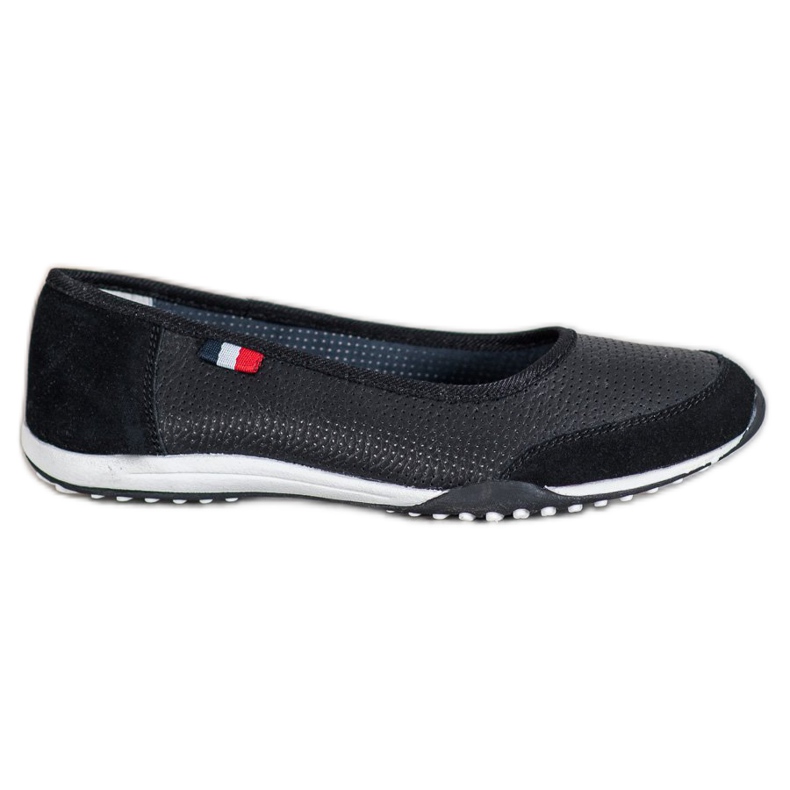 Filippo Sports leather ballerinas black