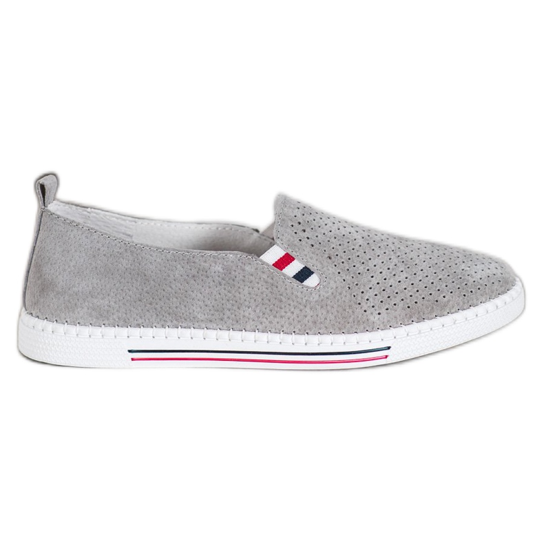 Filippo Gray Leather Sneakers grey