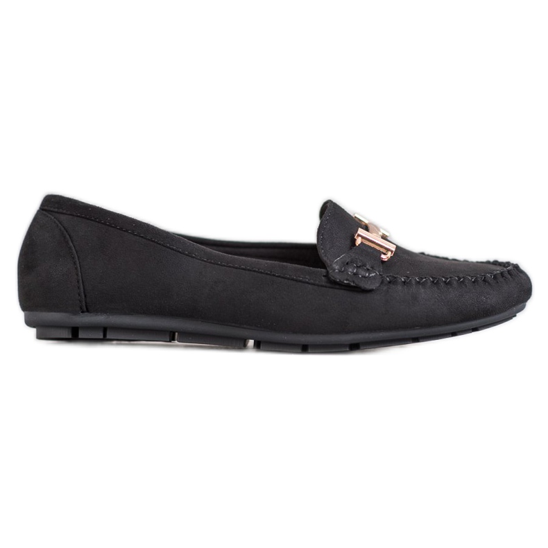 Clowse Black Moccasins With Ornament