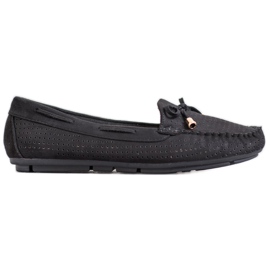 Clowse Black Loafers With A Bow