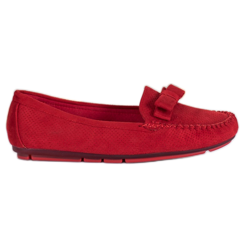 Clowse Openwork Loafers With A Bow red
