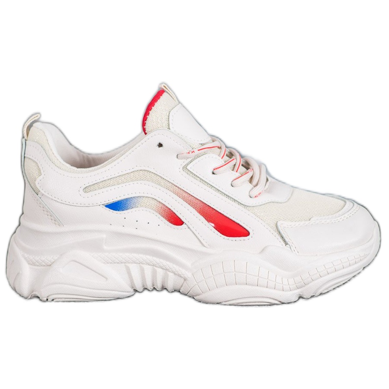SHELOVET Fashionable Sneakers On The Platform white