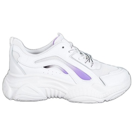 SHELOVET Fashionable Sneakers On The Platform white
