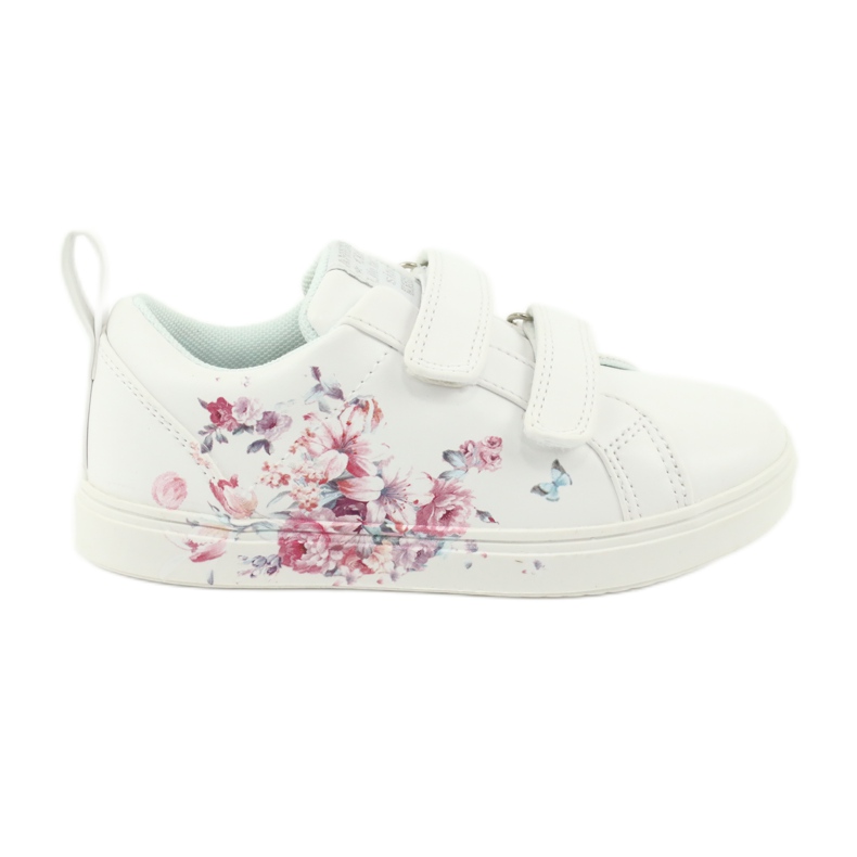 American Club Velcro sneakers flowers ES11 white red blue American Club Velcro sneakers flowers ES11 white red blue
