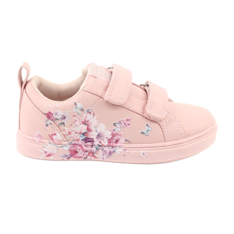 American Club Velcro sneakers flowers ES11 red violet blue pink