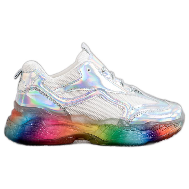 Weide Sneakers With Colorful Sole grey multicolored