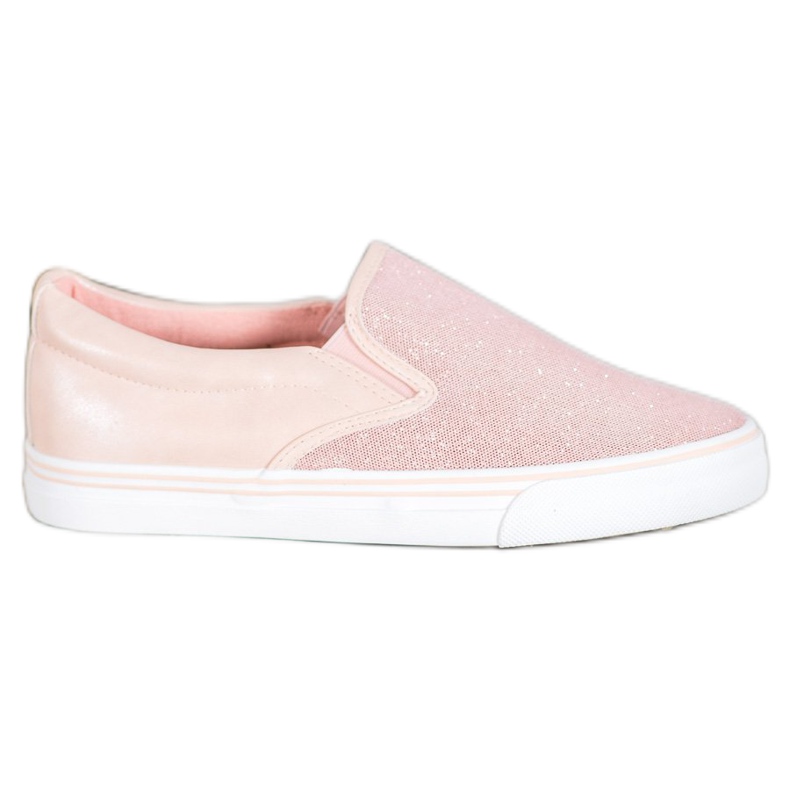 Yes Mile Pink Slip On Sneakers