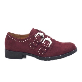 Maroon shoes with studs ES8500 red Maroon shoes with studs ES8500 red