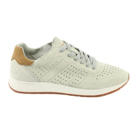 American Club AA04 leather sports shoes beige
