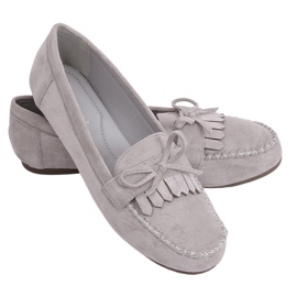 Gray Classic women's loafers 77-202 Gray grey Gray Classic women's loafers 77-202 Gray grey