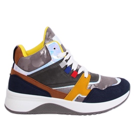 High-top sneakers D20-2 Gray multicolored