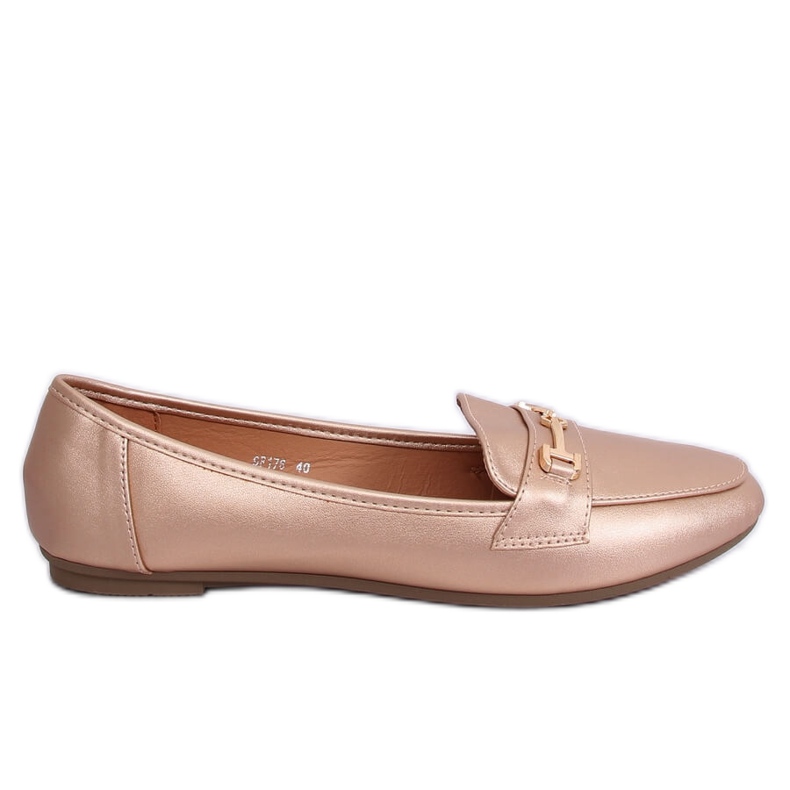 9F176 Champagne Metallic Moccasins pink