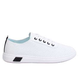 Black and white lace-up sneakers BB77 Black
