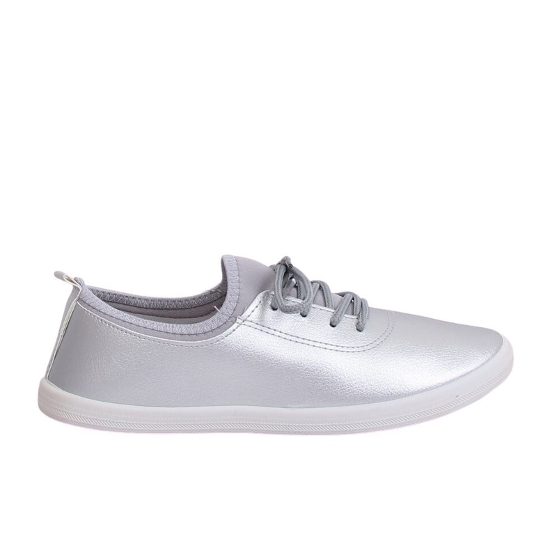 Silver women's sneakers W9782 Silver grey