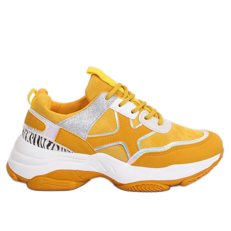 Yellow sports shoes for women C-3127 Yellow